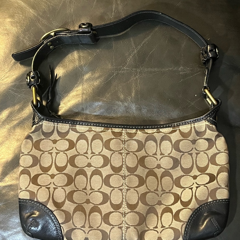 Signature Brown Coach Monogram Bleeker Bag